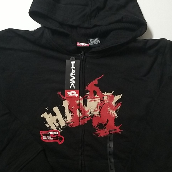 Vintage NWT Boys Large Tony Hawk Zip up Sweatshirt - Picture 5 of 10